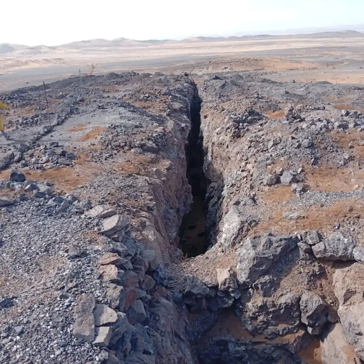An old mine trench near Mifis