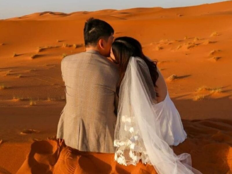 sunset camel ride Merzouga desert